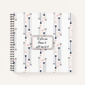 抽象芸術ラグジュアリー幾何学ファッションパターン ノートブック (正面)