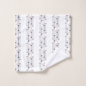 抽象芸術ラグジュアリー幾何学ファッションパターン バスタオルセット (ウォッシュタオル)