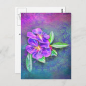 抽象芸術ラシアンドラオンテクスチャード万華鏡のように千変万化するパターン ポストカード (正面/裏面)