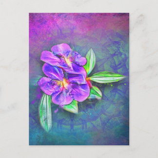 抽象芸術ラシアンドラオンテクスチャード万華鏡のように千変万化するパターン ポストカード