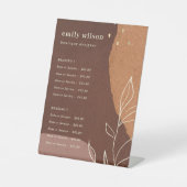 抽象芸術ラストオレンジの葉のサービス価格 台座サイン (正面)