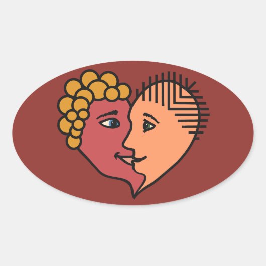 抽象芸術ラバーカスタムスのシール 楕円形シール (正面)