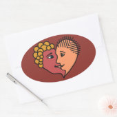 抽象芸術ラバーカスタムスのシール 楕円形シール (封筒)