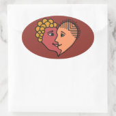 抽象芸術ラバーカスタムスのシール 楕円形シール (バッグ)