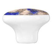 抽象芸術ラピスラズリブルーグラナイト セラミックノブ (側面)