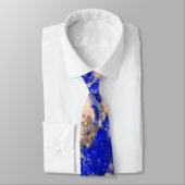 抽象芸術ラピスラズリブルーグラナイト ネクタイ (タイ)