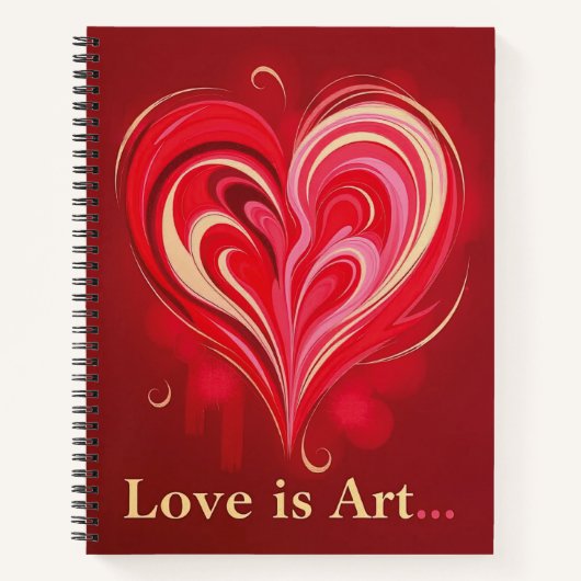 抽象芸術ラブハートロマンチックアート ノートブック (正面)