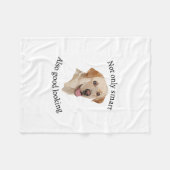 抽象芸術ラブラドール芸術 フリースブランケット (正面(横))