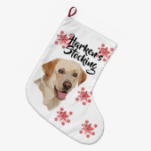 抽象芸術ラブラドール芸術 ラージクリスマスストッキング (正面 (吊り時))
