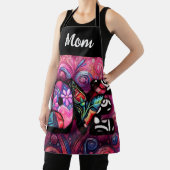 抽象芸術ラブワードグラフィティバレンタインピンク エプロン (インサイチュ)