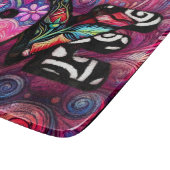 抽象芸術ラブワードグラフィティバレンタインピンク カッティングボード (角)