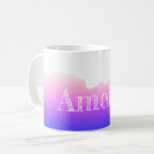 抽象芸術ラベンダーの水の色のパターンコーヒーマグ コーヒーマグカップ (正面左)