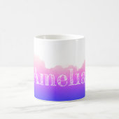 抽象芸術ラベンダーの水の色のパターンコーヒーマグ コーヒーマグカップ (中央)