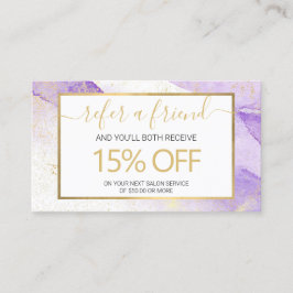 抽象芸術ラベンダーの水彩紹介 名刺