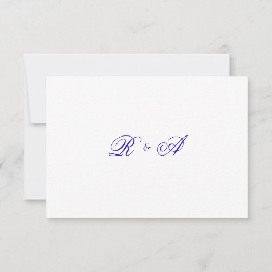 抽象芸術ラベンダーインク洗浄結婚式RSVPカード 出欠カード (裏面)