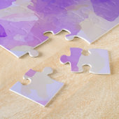 抽象芸術ラベンダーウォーターカラーフローラパズル ジグソーパズル (側面)