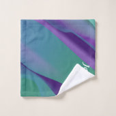 抽象芸術ラベンダーターコイズスミレ バスタオルセット (ウォッシュタオル)