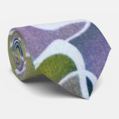 抽象芸術ラベンダーパープルオリーブグリーンとホワイト ネクタイ (ロール)