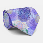 抽象芸術ラベンダーパープルNグリーンフローラ ネクタイ (ロール)