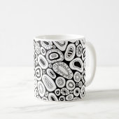 抽象芸術ランダムな不定形 コーヒーマグカップ (正面右)