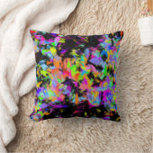 抽象芸術ランダム絵を描雑色爆発 クッション (ブランケット)