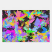 抽象芸術ランダム絵を描雑色爆発 ラッピングペーパーシート (正面2)