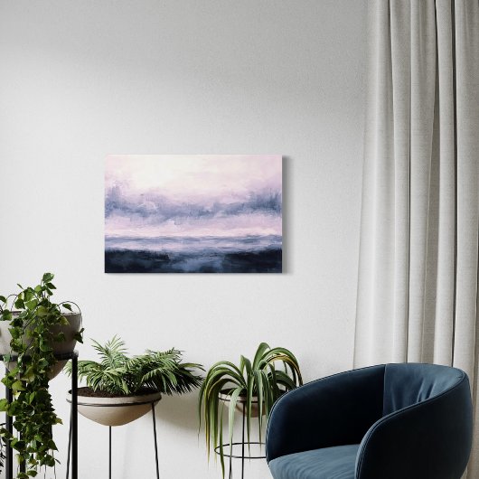 抽象芸術ランドスケープのアートワーク、ダークリバー キャンバスプリント