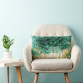 抽象芸術ランドスケープアートツリーズパーク秋絵を描の ランバークッション (椅子)