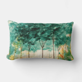 抽象芸術ランドスケープアートツリーズパーク秋絵を描の ランバークッション