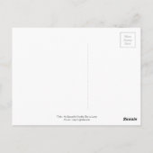 抽象芸術ランドスケープアートツリーピンクアクアフラワーズ ポストカード (裏面)