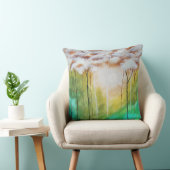 抽象芸術ランドスケープアートドーンサンライズスキニーツリー クッション (椅子)