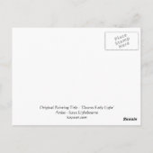 抽象芸術ランドスケープアートドーンライトスキニーツリー ポストカード (裏面)