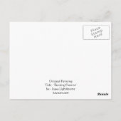 抽象芸術ランドスケープアートレッドスキニー絵画ツリー ポストカード (裏面)