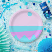 抽象芸術ランドスケープグラフィックアート紙プレート ペーパープレート (パーティー)