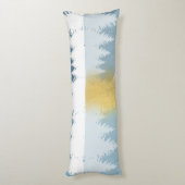 抽象芸術ランドスケープゴールデンウィンターサンセットサンライズ ボディピロー (裏面 (縦))