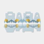 抽象芸術ランドスケープゴールデンウィンターハッピーホリデイズ フェイバーボックス (折り畳みなし)