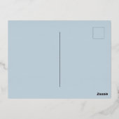 抽象芸術ランドスケープゴールデンウィンターハッピーホリデイズ 箔シーズンポストカード (裏面)