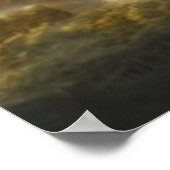 抽象芸術ランドスケープストームゴールデンゲートブリッジ ポスター (角)