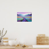 抽象芸術ランドスケープバレー自然バックグラウンドアート ポスター (キッチン)