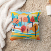 抽象芸術ランドスケープミニマルスタイル クッション (ブランケット)