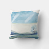 抽象芸術ランドスケープミニマルスタイル クッション (裏面)