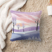 抽象芸術ランドスケープミニマルスタイル クッション (ブランケット)