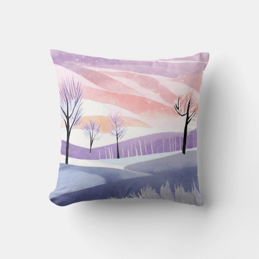 抽象芸術ランドスケープミニマルスタイル クッション (正面)