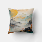 抽象芸術ランドスケープワビサビ#2 クッション (裏面)