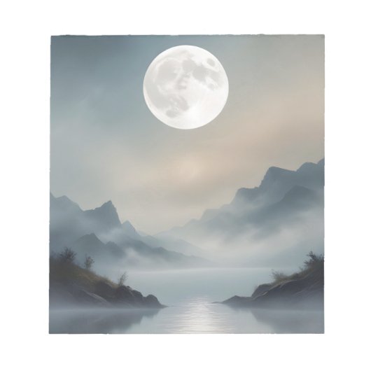 抽象芸術ランドスケープ山谷自然風景 ノートパッド (正面)