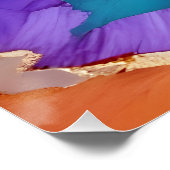 抽象芸術ランドスケープ山谷自然風景 ポスター (コーナー)