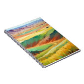 抽象芸術ランドスケープ渓谷自然背景 ノートブック (右側)