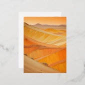 抽象芸術ランドスケープ砂漠自然背景アート 箔シーズンポストカード (正面/裏面)