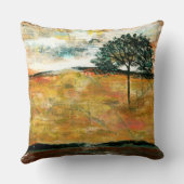 抽象芸術ランドスケープ素朴ア絵画ート クッション (裏面)