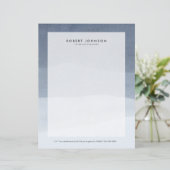 抽象芸術ランドスケープ静かなグレートーン レターヘッド (スタンド正面)